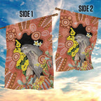 Australia Tawny Frogmouth Garden Flag Golden Wattle Banksia Aboriginal Art - Aussie Hoodie