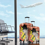 Australia Tawny Frogmouth Luggage Cover Golden Wattle Banksia Aboriginal Art - Aussie Hoodie