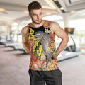 Australia Tawny Frogmouth Men Tank Top Golden Wattle Banksia Aboriginal Art - Aussie Hoodie