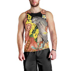 Australia Tawny Frogmouth Men Tank Top Golden Wattle Banksia Aboriginal Art - Aussie Hoodie