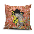 Australia Tawny Frogmouth Pillow Cover Golden Wattle Banksia Aboriginal Art - Aussie Hoodie