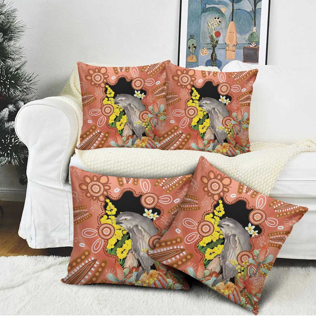 Australia Tawny Frogmouth Pillow Cover Golden Wattle Banksia Aboriginal Art - Aussie Hoodie