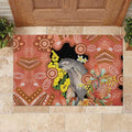 Australia Tawny Frogmouth Rubber Doormat Golden Wattle Banksia Aboriginal Art - Aussie Hoodie