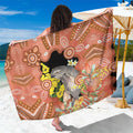 Australia Tawny Frogmouth Sarong Golden Wattle Banksia Aboriginal Art - Aussie Hoodie
