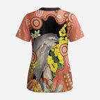 Australia Tawny Frogmouth Scrub Top Golden Wattle Banksia Aboriginal Art - Aussie Hoodie