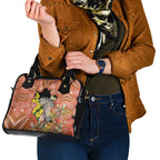 Australia Tawny Frogmouth Shoulder Handbag Golden Wattle Banksia Aboriginal Art - Aussie Hoodie