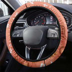 Australia Tawny Frogmouth Steering Wheel Cover Golden Wattle Banksia Aboriginal Art - Aussie Hoodie