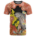 Australia Tawny Frogmouth T Shirt Golden Wattle Banksia Aboriginal Art - Aussie Hoodie