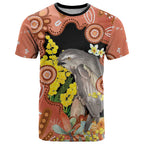 Australia Tawny Frogmouth T Shirt Golden Wattle Banksia Aboriginal Art - Aussie Hoodie