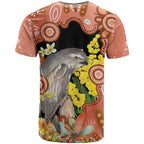 Australia Tawny Frogmouth T Shirt Golden Wattle Banksia Aboriginal Art - Aussie Hoodie
