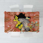 Australia Tawny Frogmouth Tablecloth Golden Wattle Banksia Aboriginal Art - Aussie Hoodie