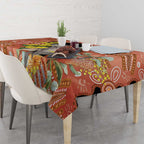 Australia Tawny Frogmouth Tablecloth Golden Wattle Banksia Aboriginal Art - Aussie Hoodie