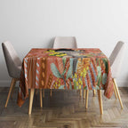 Australia Tawny Frogmouth Tablecloth Golden Wattle Banksia Aboriginal Art - Aussie Hoodie