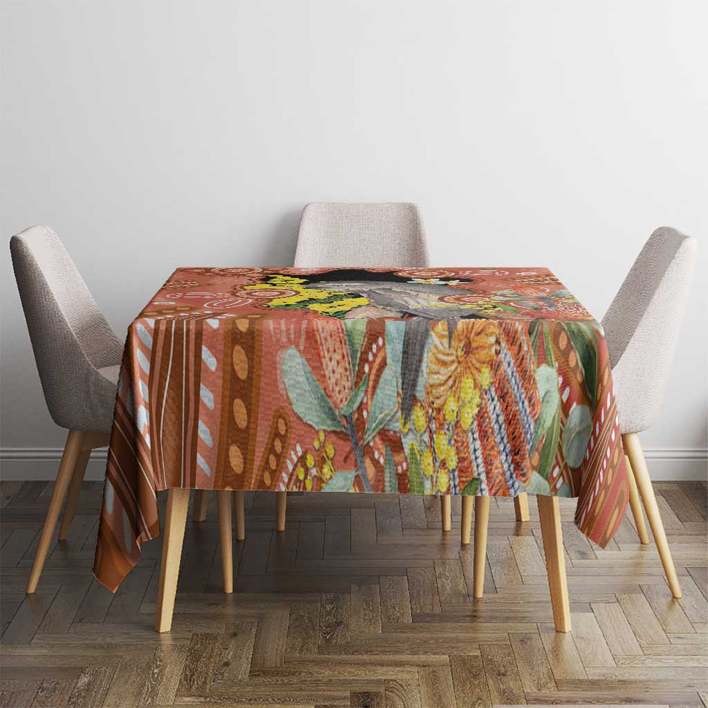 Australia Tawny Frogmouth Tablecloth Golden Wattle Banksia Aboriginal Art - Aussie Hoodie