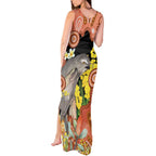 Australia Tawny Frogmouth Tank Maxi Dress Golden Wattle Banksia Aboriginal Art - Aussie Hoodie