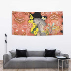 Australia Tawny Frogmouth Tapestry Golden Wattle Banksia Aboriginal Art - Aussie Hoodie