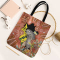 Australia Tawny Frogmouth Tote Bag Golden Wattle Banksia Aboriginal Art - Aussie Hoodie