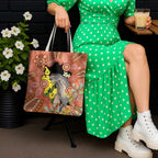 Australia Tawny Frogmouth Tote Bag Golden Wattle Banksia Aboriginal Art - Aussie Hoodie