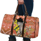 Australia Tawny Frogmouth Travel Bag Golden Wattle Banksia Aboriginal Art - Aussie Hoodie