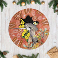 Australia Tawny Frogmouth Tree Skirt Golden Wattle Banksia Aboriginal Art - Aussie Hoodie