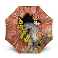 Australia Tawny Frogmouth Umbrella Golden Wattle Banksia Aboriginal Art - Aussie Hoodie