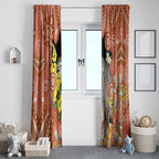 Australia Tawny Frogmouth Window Curtain Golden Wattle Banksia Aboriginal Art - Aussie Hoodie