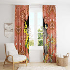 Australia Tawny Frogmouth Window Curtain Golden Wattle Banksia Aboriginal Art - Aussie Hoodie