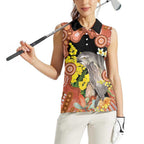 Australia Tawny Frogmouth Women Sleeveless Polo Shirt Golden Wattle Banksia Aboriginal Art - Aussie Hoodie