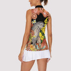Australia Tawny Frogmouth Women Sleeveless Polo Shirt Golden Wattle Banksia Aboriginal Art - Aussie Hoodie