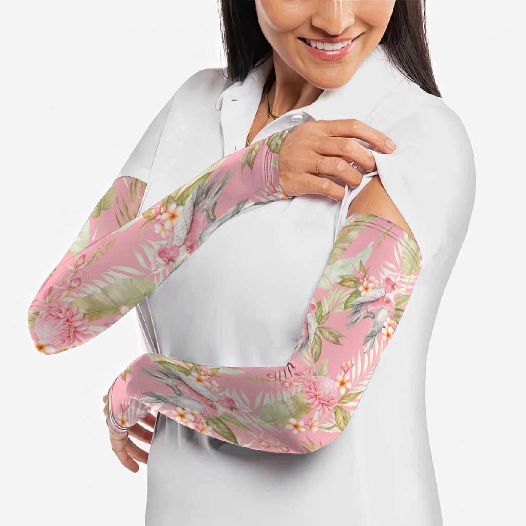 Australia Galah Cockatoo Arm Sleeves Eolophus Soseicapilla Couple Seamless Style - Aussie Hoodie