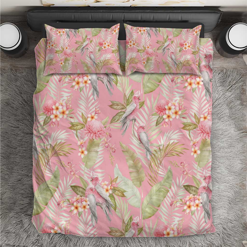 Australia Galah Cockatoo Bedding Set Eolophus Soseicapilla Couple Seamless Style - Aussie Hoodie