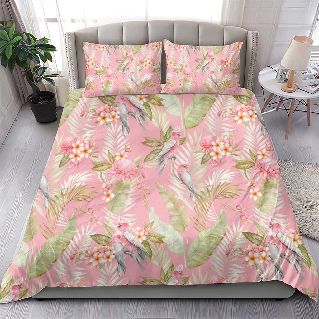 Australia Galah Cockatoo Bedding Set Eolophus Soseicapilla Couple Seamless Style - Aussie Hoodie