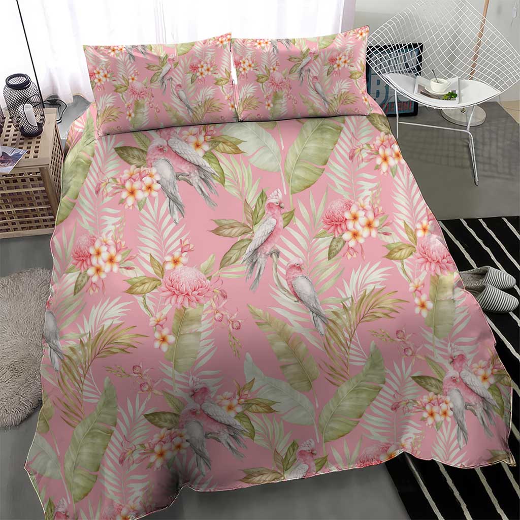 Australia Galah Cockatoo Bedding Set Eolophus Soseicapilla Couple Seamless Style - Aussie Hoodie