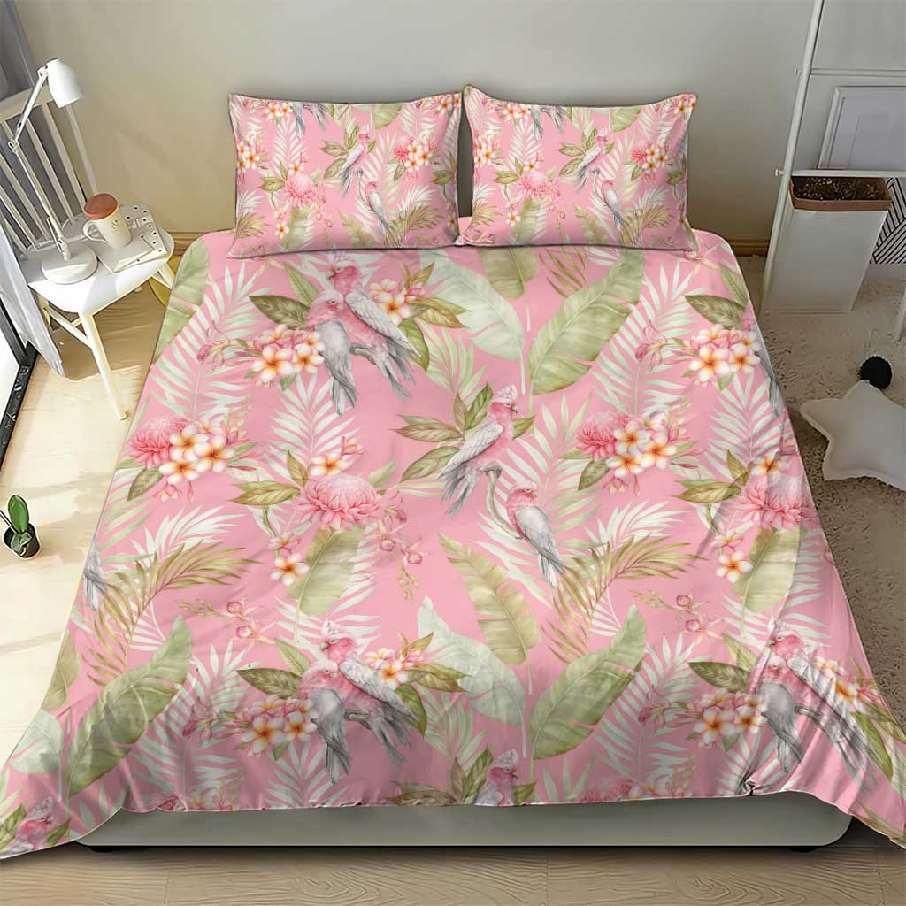 Australia Galah Cockatoo Bedding Set Eolophus Soseicapilla Couple Seamless Style - Aussie Hoodie