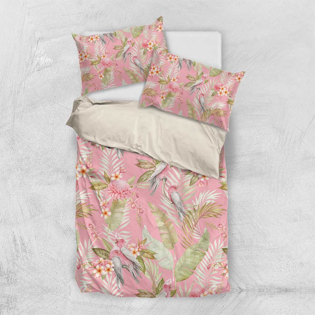 Australia Galah Cockatoo Bedding Set Eolophus Soseicapilla Couple Seamless Style - Aussie Hoodie