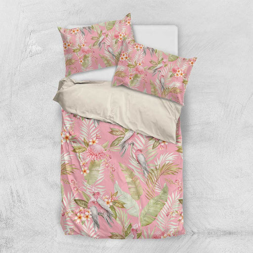 Australia Galah Cockatoo Bedding Set Eolophus Soseicapilla Couple Seamless Style - Aussie Hoodie