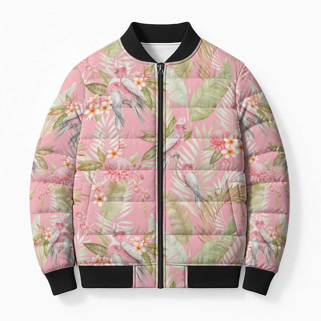 Australia Galah Cockatoo Bomber Puffer Jacket Eolophus Soseicapilla Couple Seamless Style - Aussie Hoodie