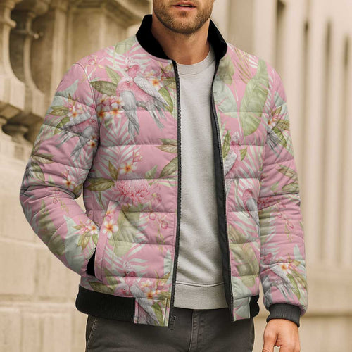 Australia Galah Cockatoo Bomber Puffer Jacket Eolophus Soseicapilla Couple Seamless Style - Aussie Hoodie