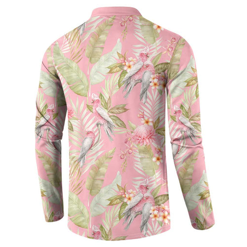 Australia Galah Cockatoo Button Sweatshirt Eolophus Soseicapilla Couple Seamless Style - Aussie Hoodie
