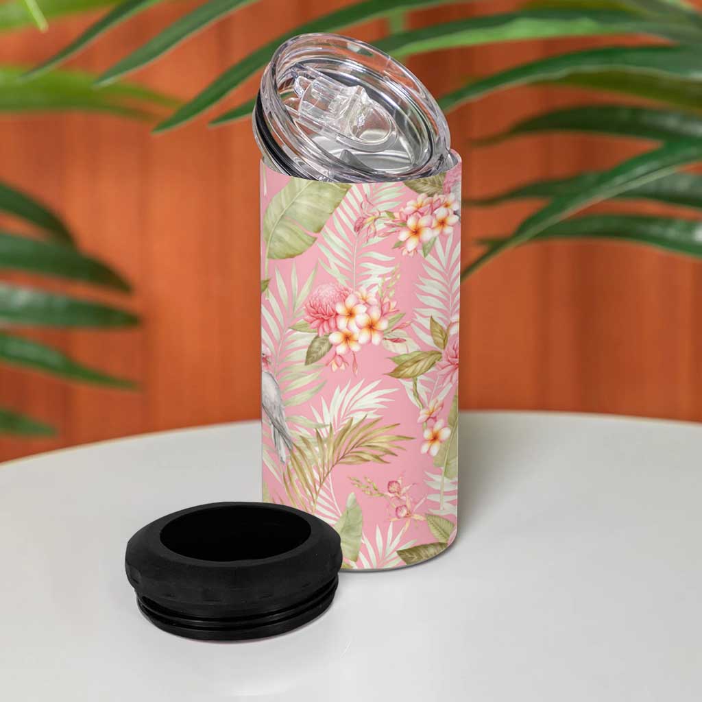 Australia Galah Cockatoo 4 in 1 Can Cooler Tumbler Eolophus Soseicapilla Couple Seamless Style - Aussie Hoodie