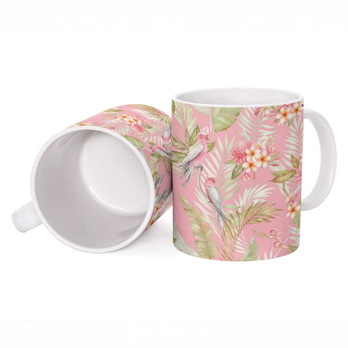Australia Galah Cockatoo Ceramic Mug Eolophus Soseicapilla Couple Seamless Style - Aussie Hoodie