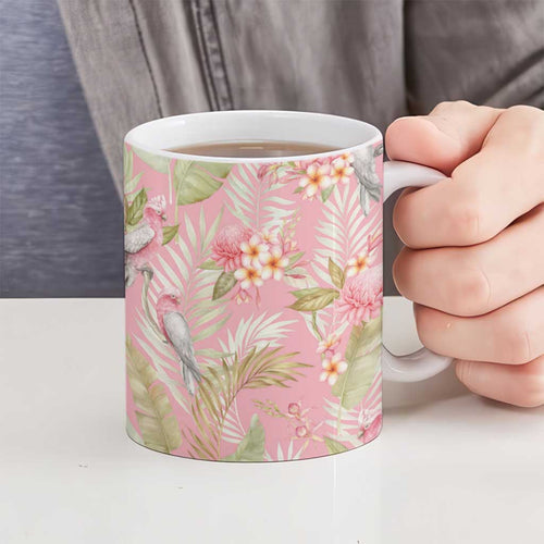 Australia Galah Cockatoo Ceramic Mug Eolophus Soseicapilla Couple Seamless Style - Aussie Hoodie