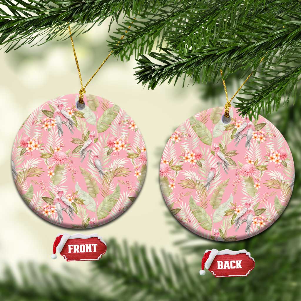 Australia Galah Cockatoo Ceramic Ornament Eolophus Soseicapilla Couple Seamless Style - Aussie Hoodie