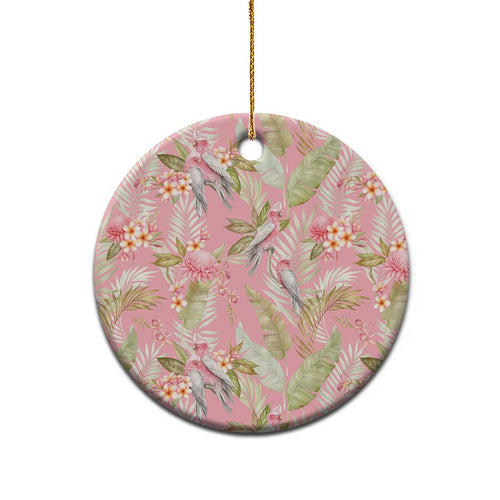 Australia Galah Cockatoo Ceramic Ornament Eolophus Soseicapilla Couple Seamless Style - Aussie Hoodie