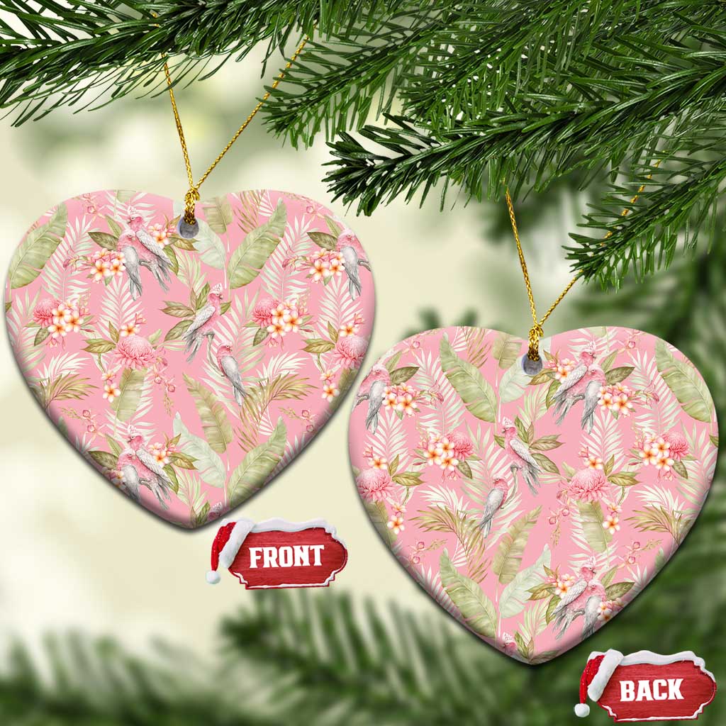 Australia Galah Cockatoo Ceramic Ornament Eolophus Soseicapilla Couple Seamless Style - Aussie Hoodie