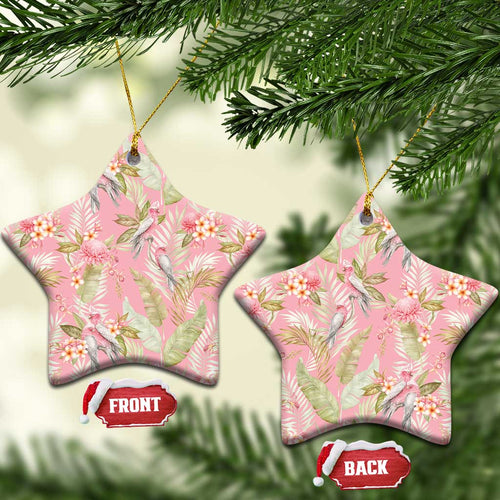 Australia Galah Cockatoo Ceramic Ornament Eolophus Soseicapilla Couple Seamless Style - Aussie Hoodie