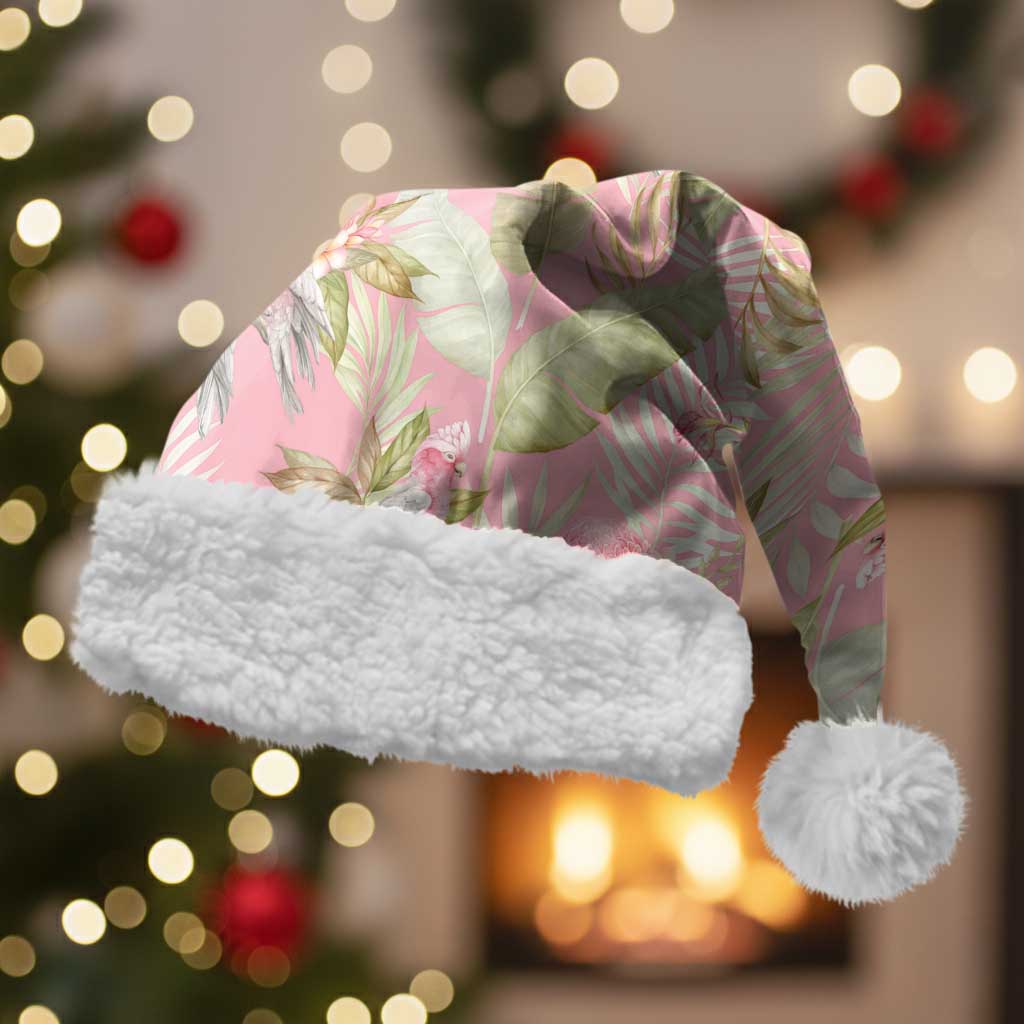 Australia Galah Cockatoo Christmas Santa Hat Eolophus Soseicapilla Couple Seamless Style - Aussie Hoodie