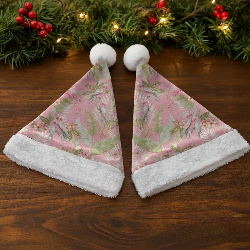 Australia Galah Cockatoo Christmas Santa Hat Eolophus Soseicapilla Couple Seamless Style - Aussie Hoodie