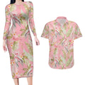 Australia Galah Cockatoo Couples Matching Long Sleeve Bodycon Dress and Hawaiian Shirt Eolophus Soseicapilla Couple Seamless Style - Aussie Hoodie