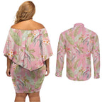 Australia Galah Cockatoo Couples Matching Off Shoulder Short Dress and Long Sleeve Button Shirt Eolophus Soseicapilla Couple Seamless Style - Aussie Hoodie